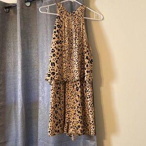 Cheetah print romper